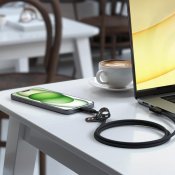 Satechi Right Angle 1m USB-C Cable with 240W Power Delivery and 20Gbps Data Transfer - Black