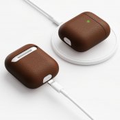 PodSkinz Artisan Series Leather Case - Handcrafted Leather Case for your Airpods - Natural Brown