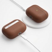 PodSkinz Artisan Series Leather Case - Handcrafted Leather Case for your Airpods Pro - Natural Brown