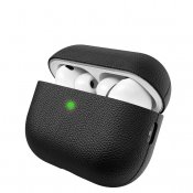 KeyBudz Artisan Series Läderfodral för AirPods Pro 3 – Lyxigt skydd med premium italienskt läder – Svart