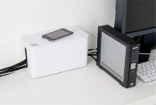 Bluelounge Cablebox Mini - Original from Bluelounge! Flame-resistant cord storage - Vit