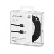 Usbepower FAB XXL 250 USB-C - 2.5m USB-A till USB-C kabel