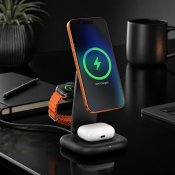 Satechi 3-in-1 Foldable Qi2 Wireless Charging Stand - Black