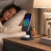 Satechi 3-in-1 taitettava Qi2-langaton latausteline - Musta