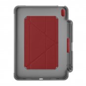 Pipetto iPad 10.9" (10:th gen) Origami No2 Pencil Shield - Dark Red