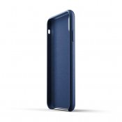Mujjo Full Leather Case för iPhone XS Max - Blå