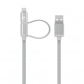 Kanex DuraBraid Lightning + Micro USB-kombination 1,2M kabel, Silver