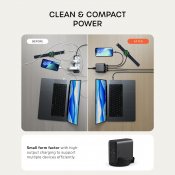 Satechi ChargeView 140W USB-C desktop-oplader med 4 porte - Space Black
