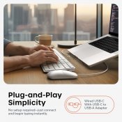 Satechi LX3 Slim USB-C-tangentbord - nordisk layout - Silver