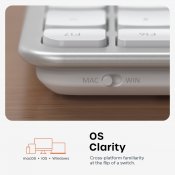 Satechi LX3 Slim USB-C-tangentbord - nordisk layout - Silver