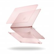 Pipetto MacBook Neo 13 (A18 Pro) genomskinligt hårt skal - Frostad rosa