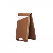 Mujjo Magsafe Leather Wallet Stand - Tan