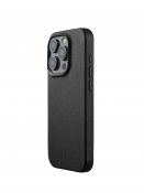 Mujjo iPhone 15 Pro läderfodral - svart