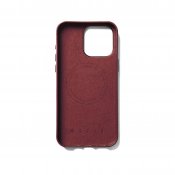 Mujjo iPhone 15 Pro Max plånboksfodral i läder - vinrött
