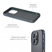 Mujjo iPhone 15 Pro skyddande skal - stålblått