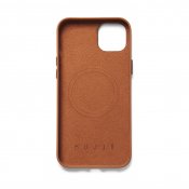 Mujjo läderfodral med MagSafe för iPhone 15 Plus - Tan