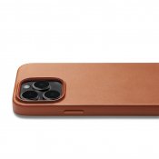 Mujjo Full Leather Case med MagSafe för iPhone 14 Pro - Tan