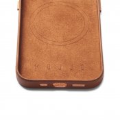 Mujjo läderfodral med MagSafe för iPhone 15 Plus - Tan