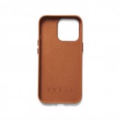 Mujjo Full Leather Wallet Case för iPhone 14 Pro - Tan