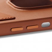 Mujjo plånboksfodral i läder för iPhone 14 - Brun