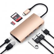 Satechi USB-C Multi-Port Adapter 4K Gigabit Ethernet V2 - Gold