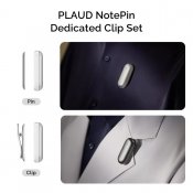 PLAUD NotePin clip ja magneettitappi - Lunar Silver