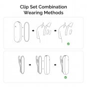 PLAUD NotePin clip ja magneettitappi - Lunar Silver