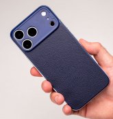 Süti NanoLeather PhoneBack iPhone 17 Pro Maxille - Laivastonsininen