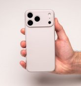 Süti silikoninen PhoneBack iPhone 17 Pro Maxille - Lämmin harmaa