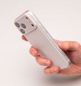 Süti silikoninen PhoneBack iPhone 17 Pro Maxille - Lämmin harmaa