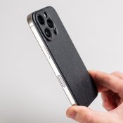 PhoneBack | iPhone 17 Pro Max | NanoLeather | Korpsvart - Ravensvart