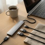 Satechi Slim USB-C MultiPort Adapter - Space gray