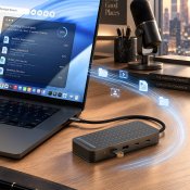 Satechi ExtendView USB4-flerportadapter med to HDMI-porter - Romsvart