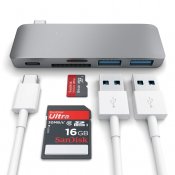 Satechi USB-C Pass Through USB Hub - 3-in-1 Hub. allowing charge!