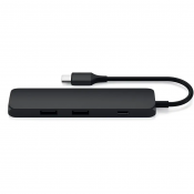 Satechi Slim USB-C MultiPort Adapter med 4K HDMI videoutgång och 2 USB 3.0 portar - Svart