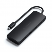 Satechi USB-C HYBRID w. built in SSD SSD storage compartment, - Black
