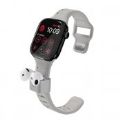 KeyBudz Sync+ Series-klockarmband och AirPod-docka för 38–42 mm Apple Watch - Stengrå