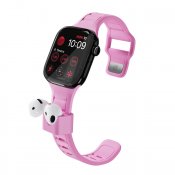 KeyBudz Sync+ Series-armband och AirPod-docka för 38–42 mm Apple Watch - Blossom Pink