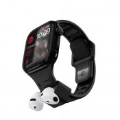 KeyBudz Sync+ Series-klockarmband och AirPod-docka för 38-42 mm Apple Watch - Kolsvart