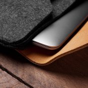 Mujjo Sleeve 12” - Premium-fodral för MacBook med detaljer av äkta läder