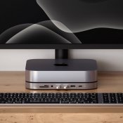 Satechi aluminiumstativ och hubb för Mac Mini - Rymdgrå