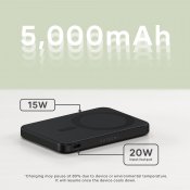 Satechi OntheGo™ Qi2 5K Magnetic Power Bank with Stand - Black