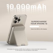 Satechi OntheGo™ Qi2 10K Magnetic Power Bank with Stand - Sand