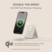 Satechi OntheGo™ Qi2 5K Magnetic Power Bank with Stand - Sand