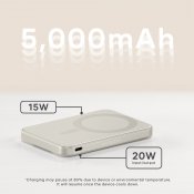 Satechi OntheGo™ Qi2 5K Magnetic Power Bank with Stand - Sand