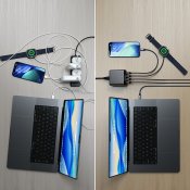 Satechi ChargeView 140W USB-C desktop-oplader med 4 porte - Space Black