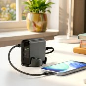 Satechi ChargeView 140W USB-C desktop-oplader med 4 porte - Space Black