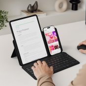 Satechi OntheGo™ Bluetooth Keyboard with Stand Nordic Layout - Black