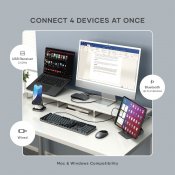 Satechi SM3 Slim mekanisk baggrundsbelyst Bluetooth-tastatur med US-engelsk layout - Mørk