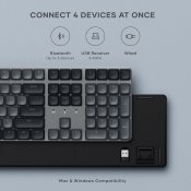Satechi SM3 Slim mekanisk baggrundsbelyst Bluetooth-tastatur med US-engelsk layout - Mørk